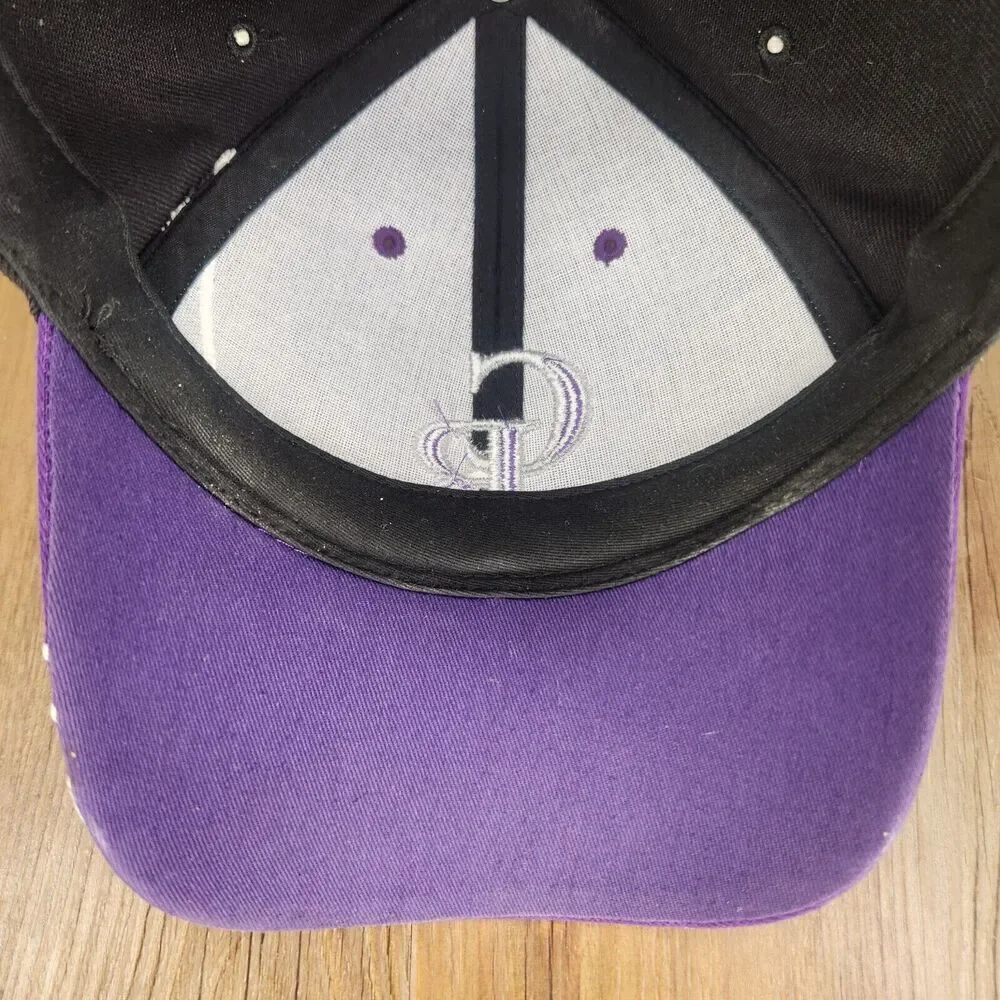 Colorado Rockies Hat Cap Strap Back Purple Black MLB Genuine Merchandise Sports